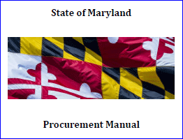 Cover of State of Maryland Procurement Manual